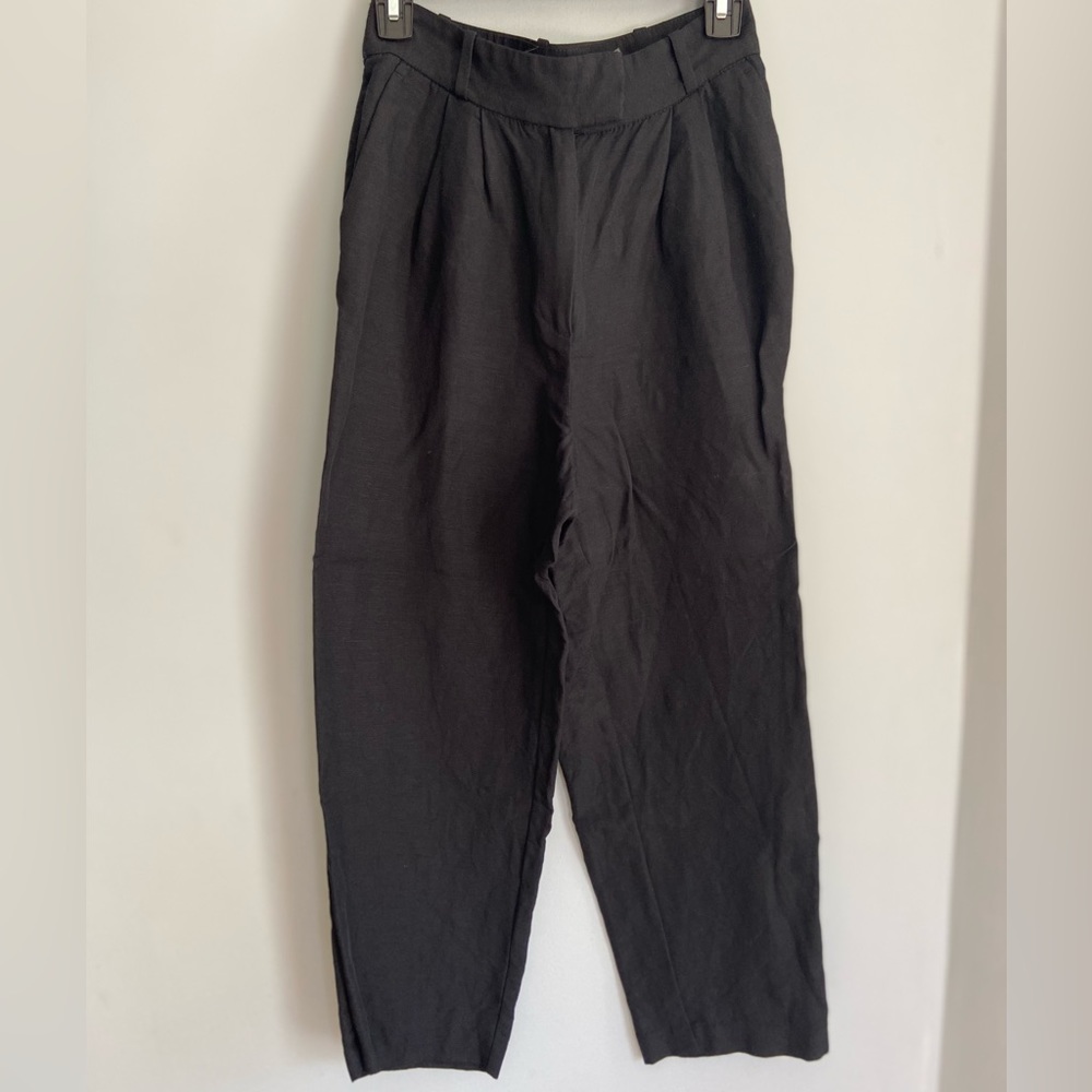 Black Linen Trousers